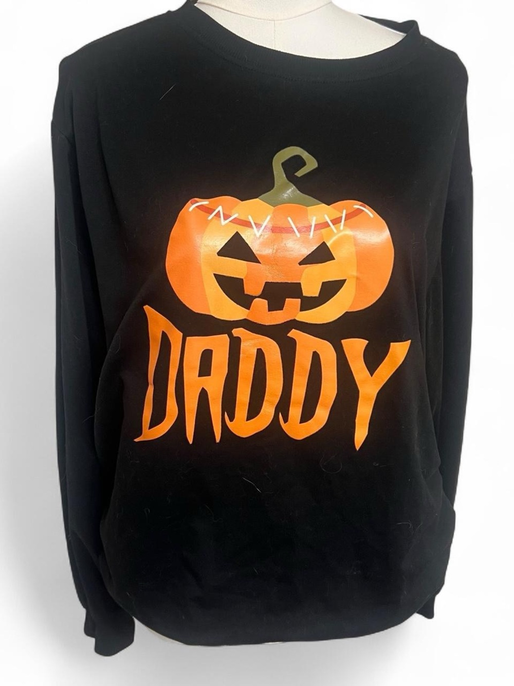 Halloween black orange Daddy pumpkin jack o lantern crewneck sweatshirt fall